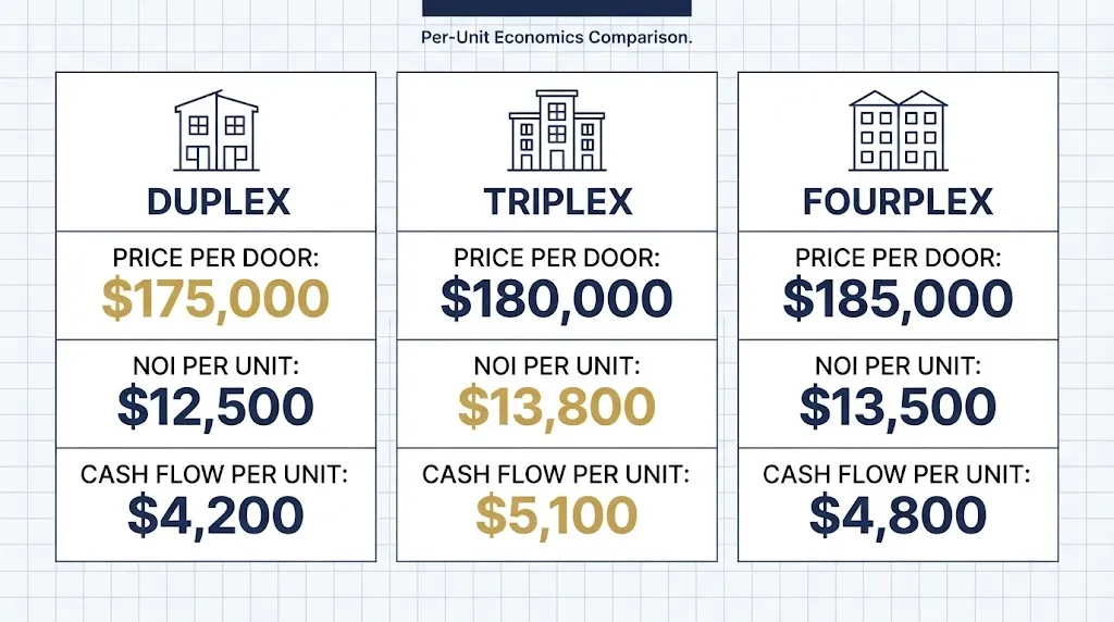 per unit economics for small multifamily properties