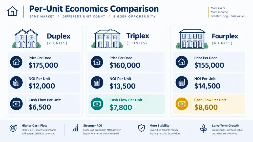 per unit economics for small multifamily properties